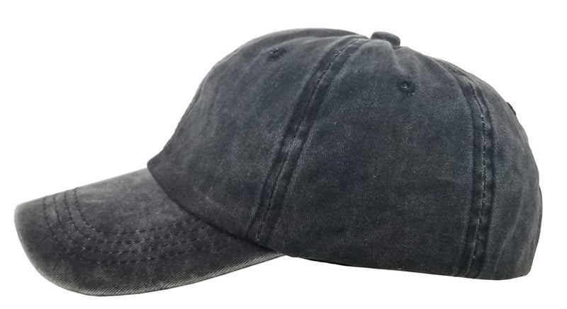 Eohak Ponytail Baseball Hat Distressed Retro Washed Womens Twill - Image 4